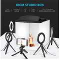 Kit de tente de caisson lumineux portable 24 pouces/60 cm LED Softbox